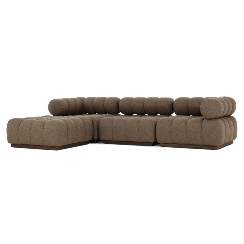 Roma Outdoor 3-Piece Sectional - Ellor Brown