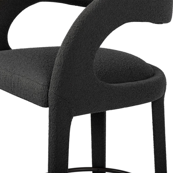 Hawkins Bar + Counter Stool - Fiqa Boucle Charcoal