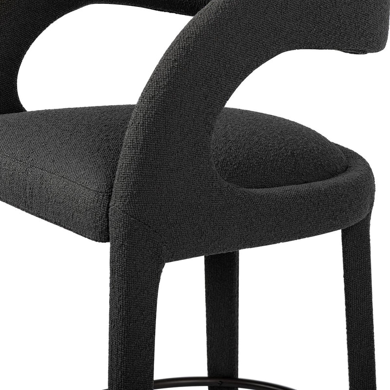 Hawkins Bar + Counter Stool - Fiqa Boucle Charcoal