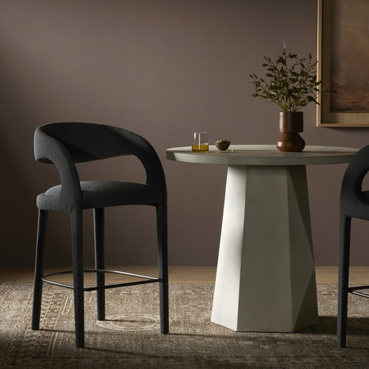 Hawkins Bar + Counter Stool - Fiqa Boucle Charcoal