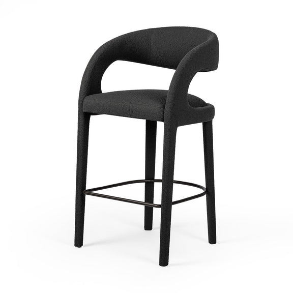 Hawkins Bar + Counter Stool - Fiqa Boucle Charcoal