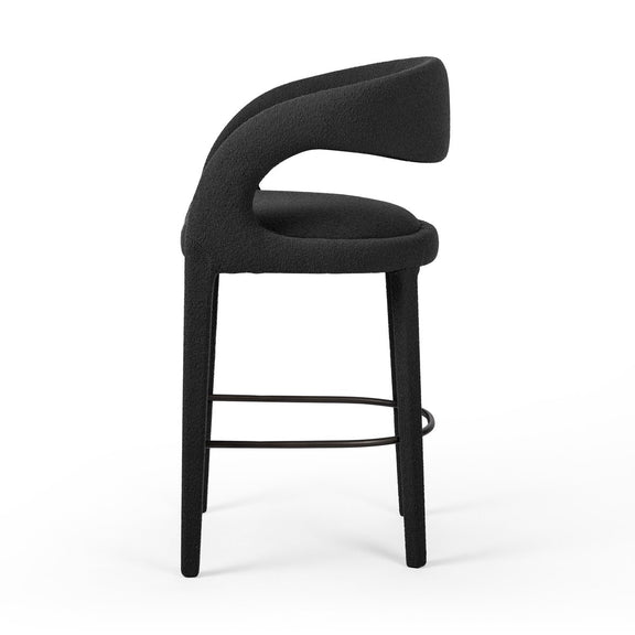 Hawkins Bar + Counter Stool - Fiqa Boucle Charcoal