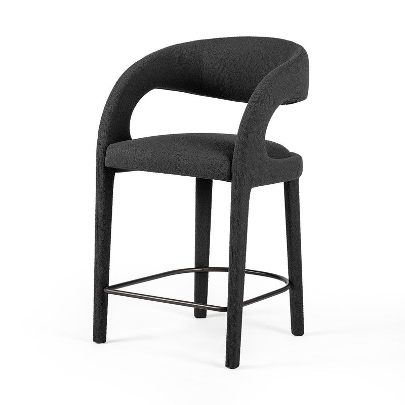 Hawkins Bar + Counter Stool - Fiqa Boucle Charcoal