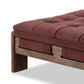 Halston Ottoman - Nubuck Burgundy