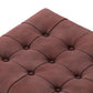 Halston Ottoman - Nubuck Burgundy