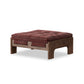 Halston Ottoman - Nubuck Burgundy