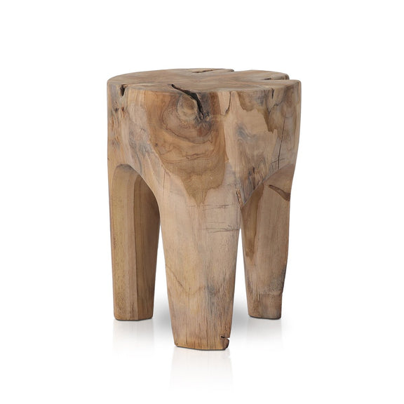 Kyra Outdoor End Table - Aged Natural Teak
