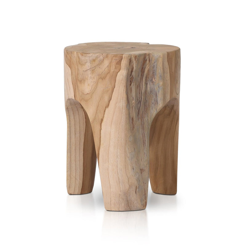 Kyra Outdoor End Table - Aged Natural Teak