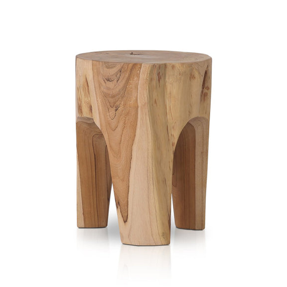 Kyra Outdoor End Table - Aged Natural Teak