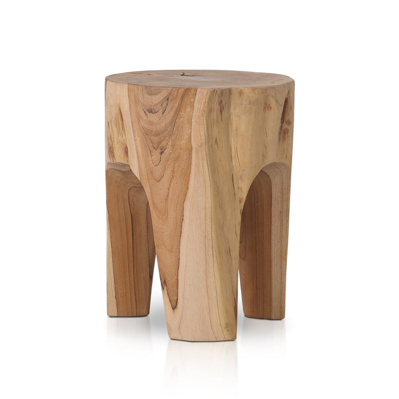 Kyra Outdoor End Table - Aged Natural Teak