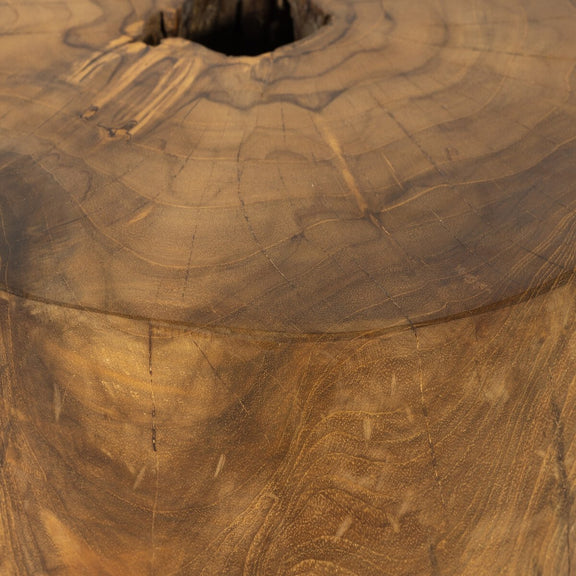 Kyra Outdoor End Table - Aged Natural Teak