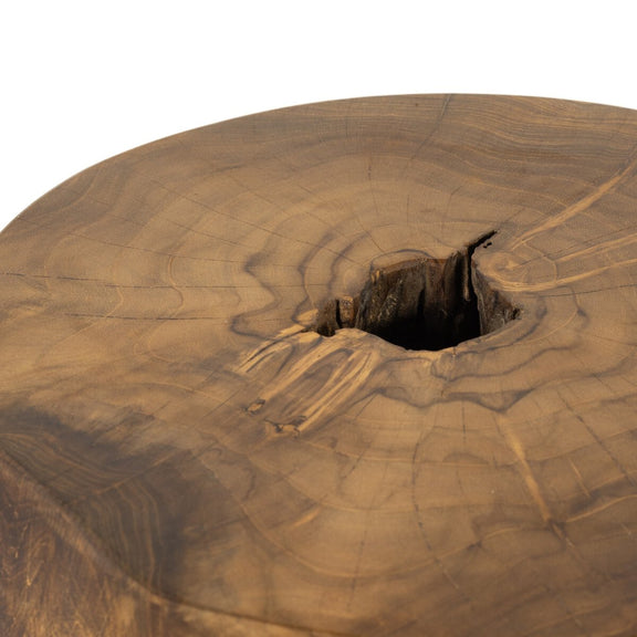 Kyra Outdoor End Table - Aged Natural Teak