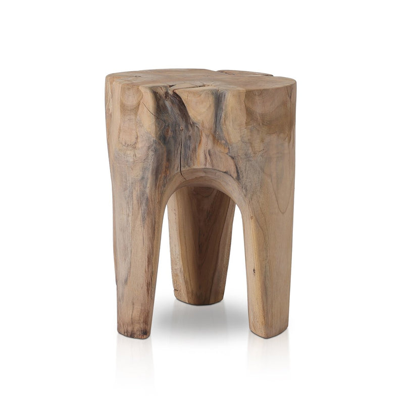 Kyra Outdoor End Table - Aged Natural Teak