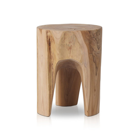 Kyra Outdoor End Table - Aged Natural Teak