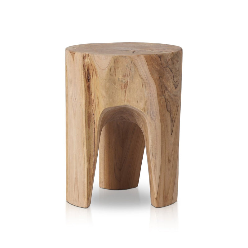 Kyra Outdoor End Table - Aged Natural Teak