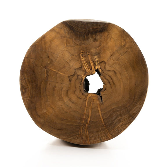 Kyra Outdoor End Table - Aged Natural Teak