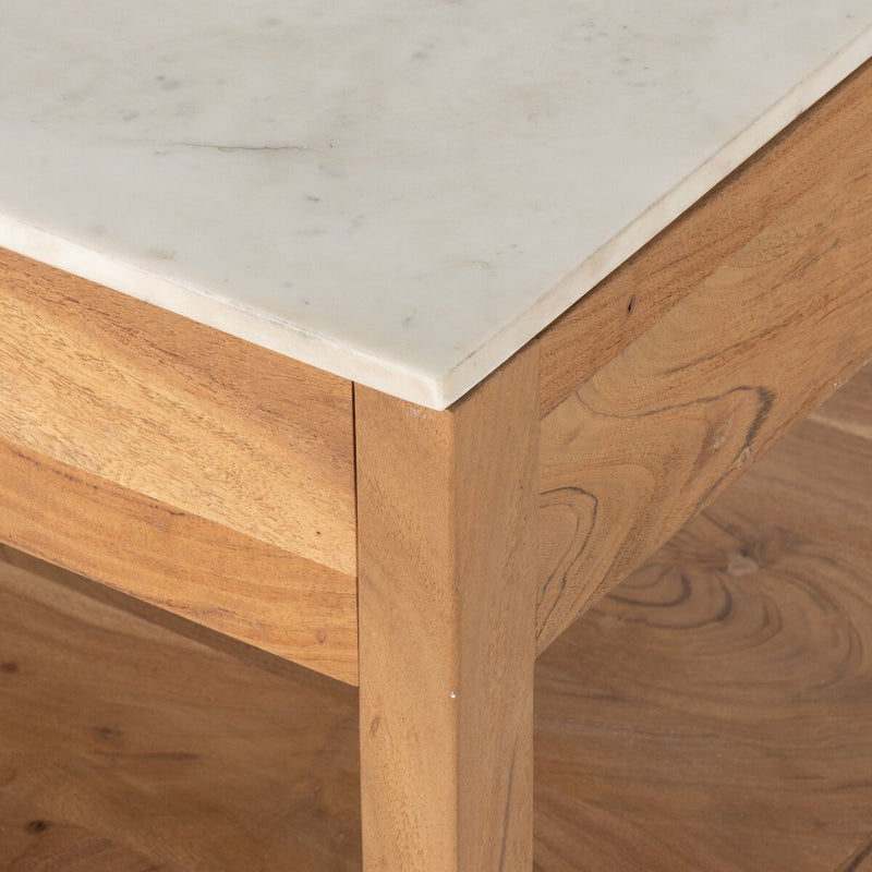 Indira Small Kitchen Island - Smoked Acacia