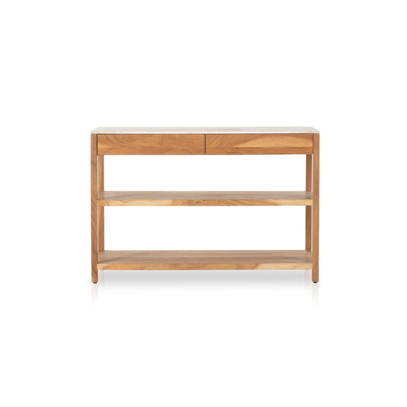 Indira Small Kitchen Island - Smoked Acacia