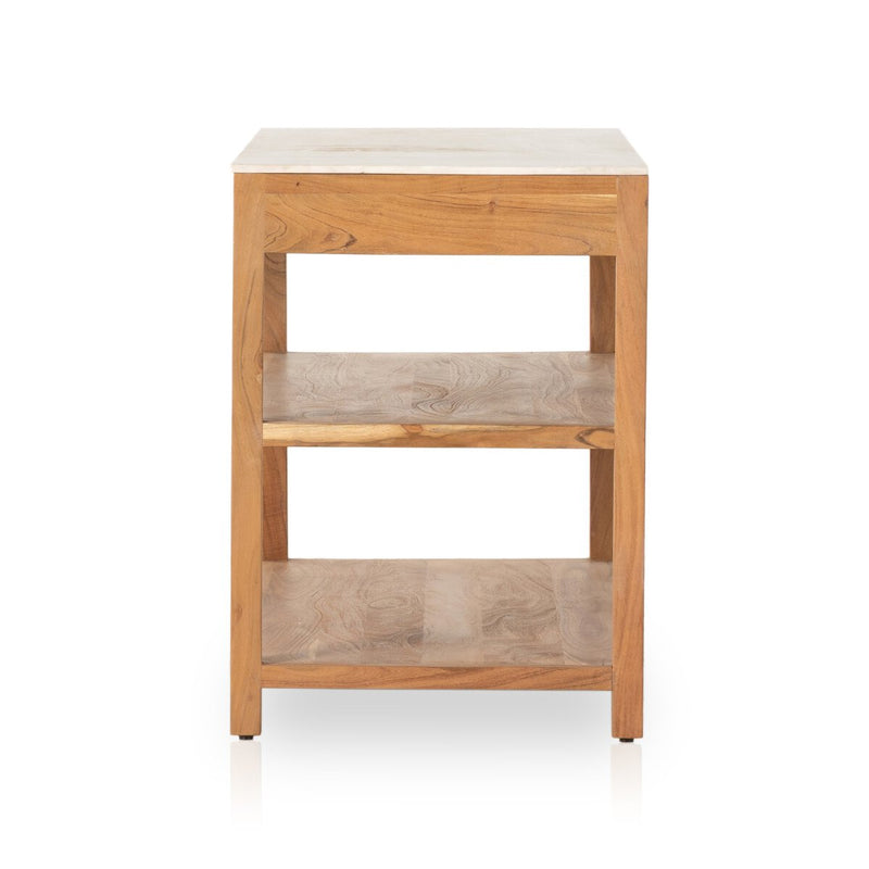 Indira Small Kitchen Island - Smoked Acacia