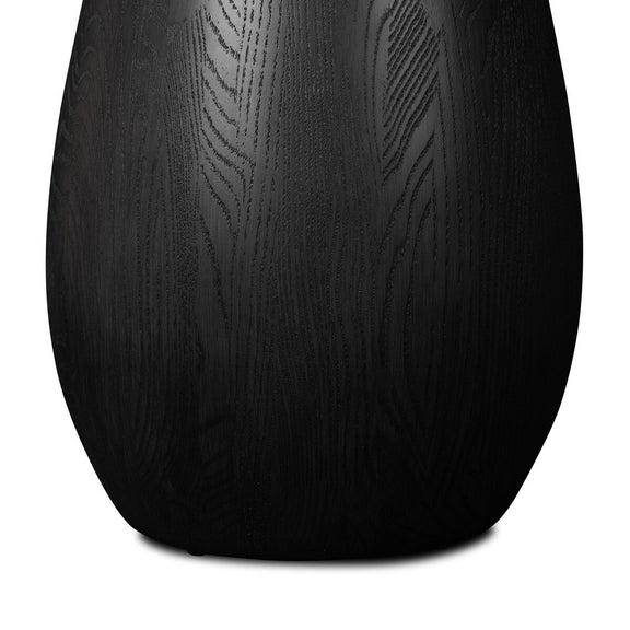 Merla Wood End Table - Black Wash Ash Veneer