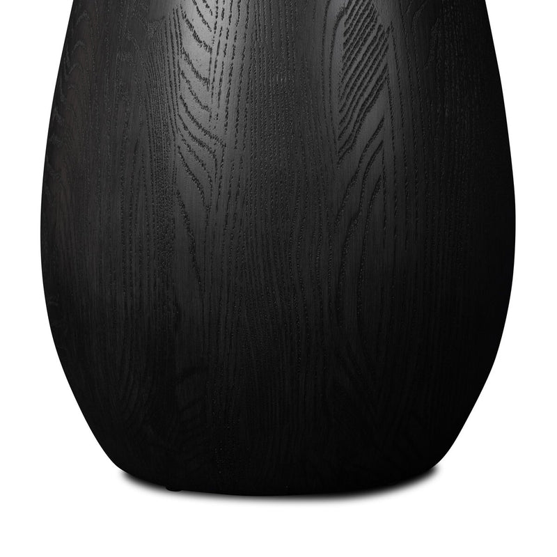 Merla Wood End Table - Black Wash Ash Veneer