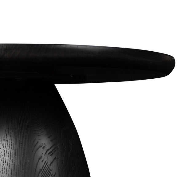 Merla Wood End Table - Black Wash Ash Veneer
