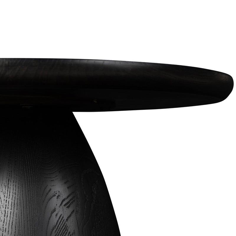 Merla Wood End Table - Black Wash Ash Veneer