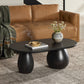 Merla Wood Coffee Table - Black Wash Ash