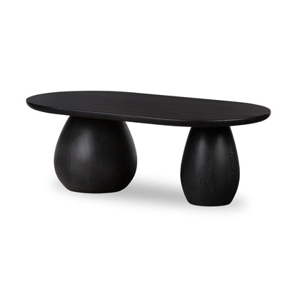 Merla Wood Coffee Table - Black Wash Ash