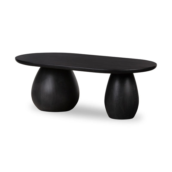 Merla Wood Coffee Table - Black Wash Ash