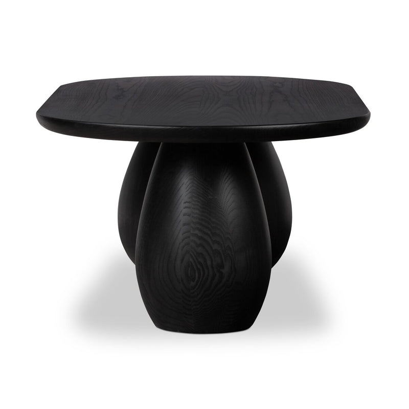 Merla Wood Coffee Table - Black Wash Ash