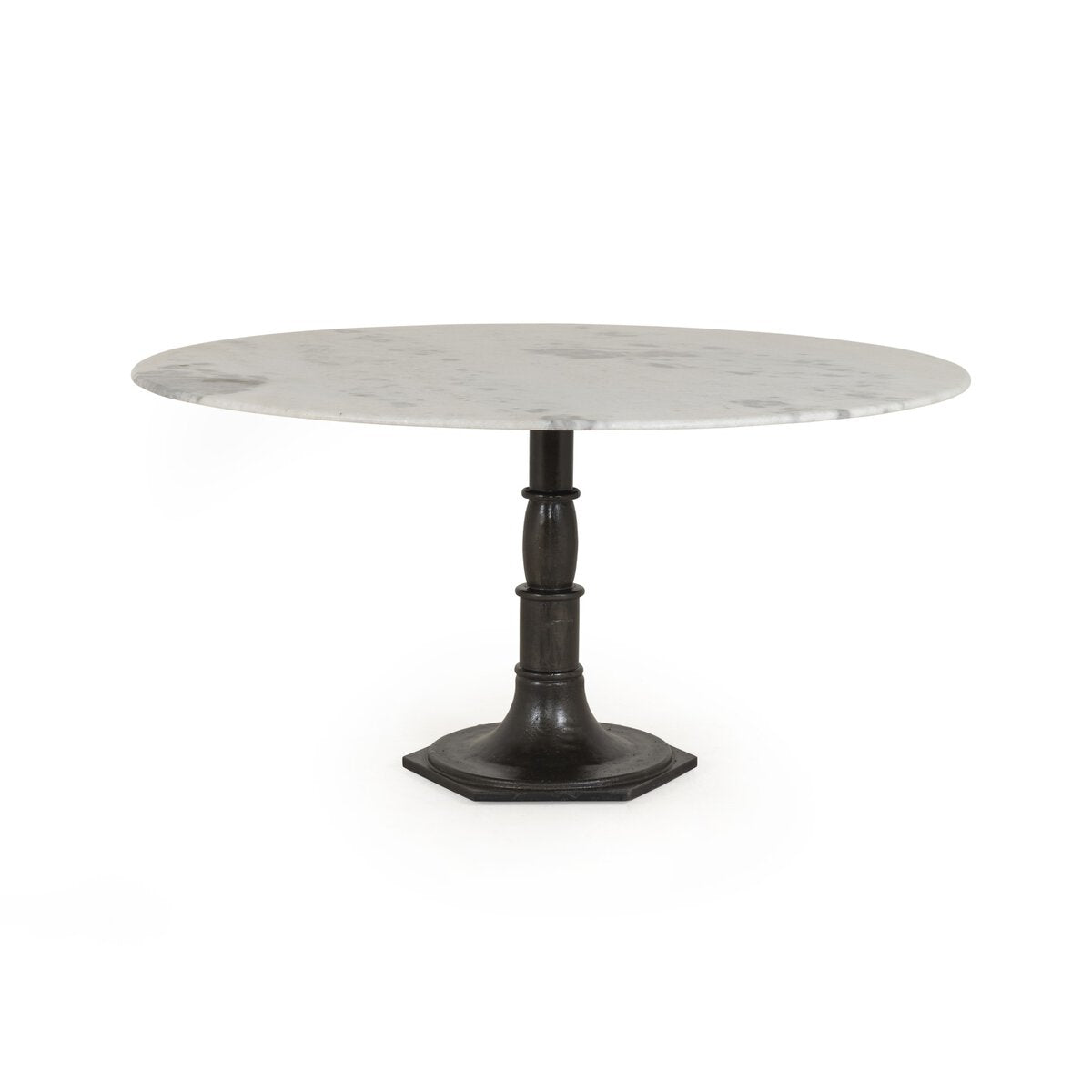 Lucy Round Dining Table - White Marble