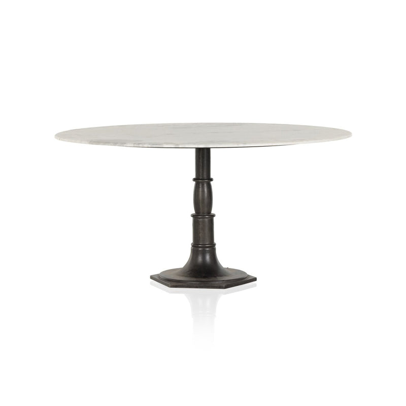 Lucy Round Dining Table - White Marble