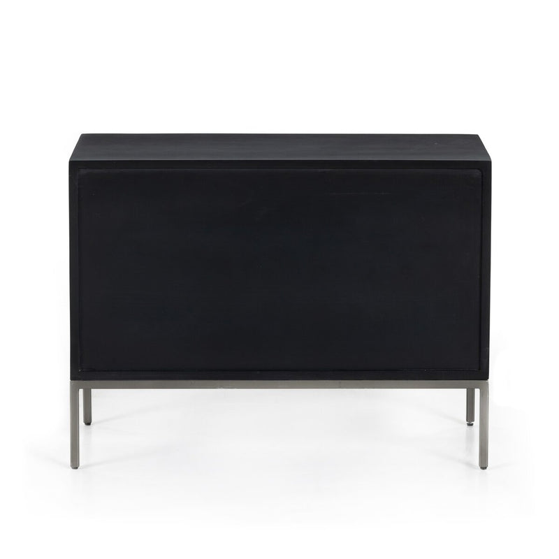 Trey Large Nightstand - Black Wash Poplar