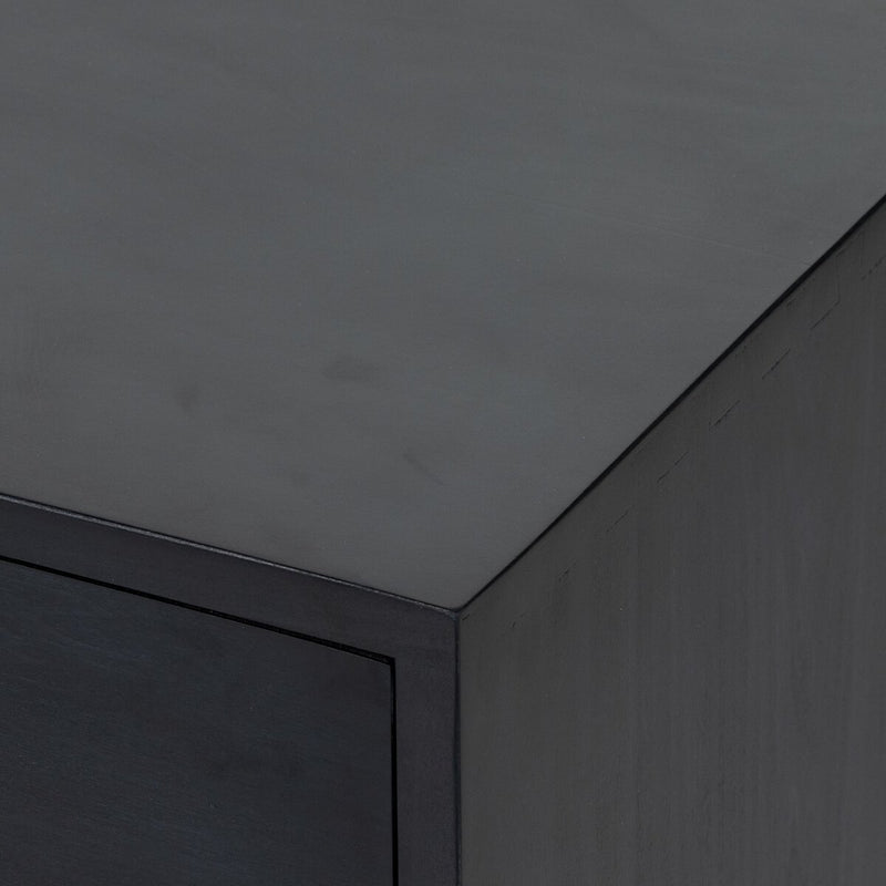 Trey Large Nightstand - Black Wash Poplar