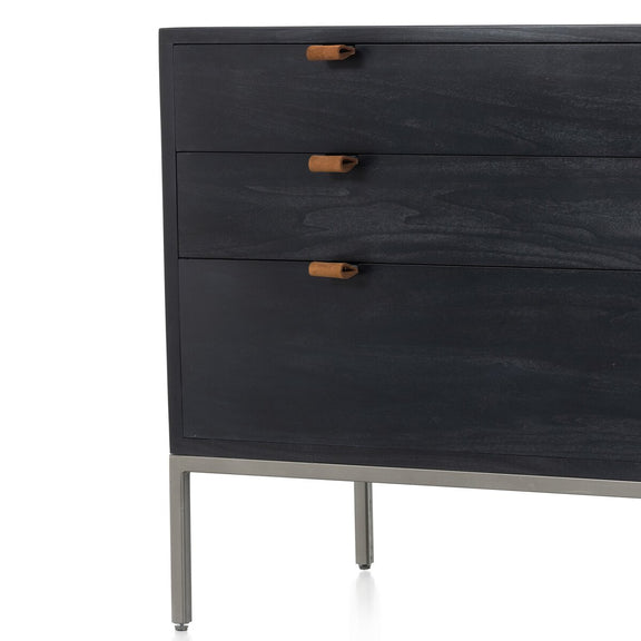 Trey Large Nightstand - Black Wash Poplar