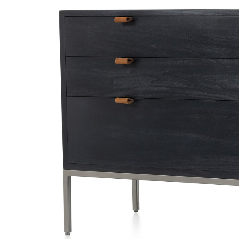 Trey Large Nightstand - Black Wash Poplar