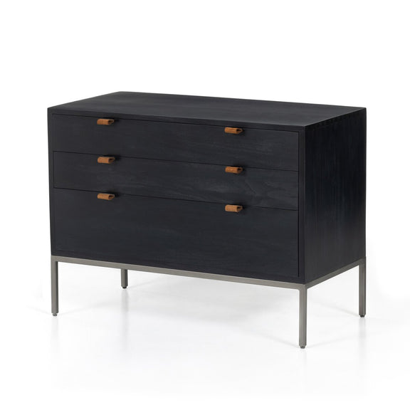 Trey Large Nightstand - Black Wash Poplar