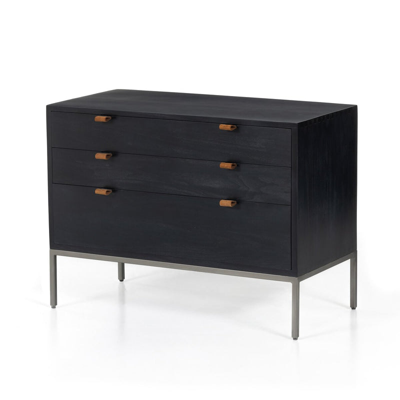 Trey Large Nightstand - Black Wash Poplar