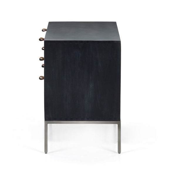 Trey Large Nightstand - Black Wash Poplar