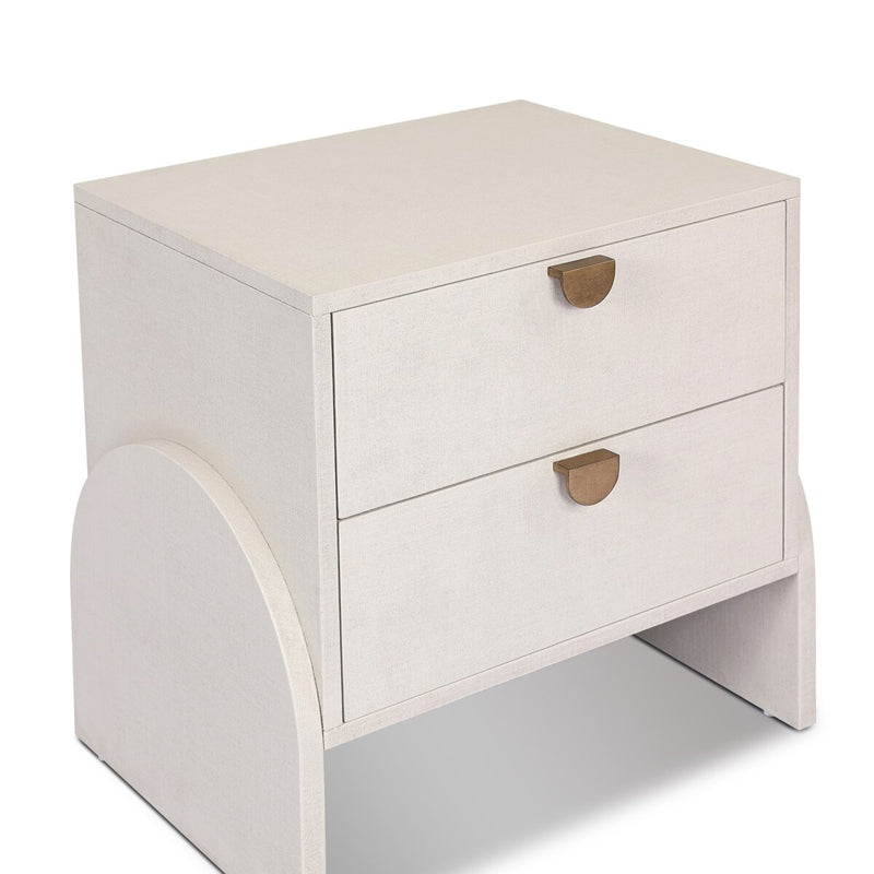 Cressida Nightstand - Ivory Painted Linen