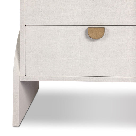 Cressida Nightstand - Ivory Painted Linen