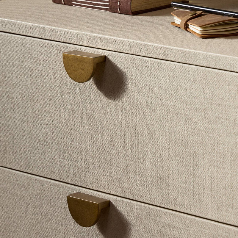 Cressida Nightstand - Ivory Painted Linen