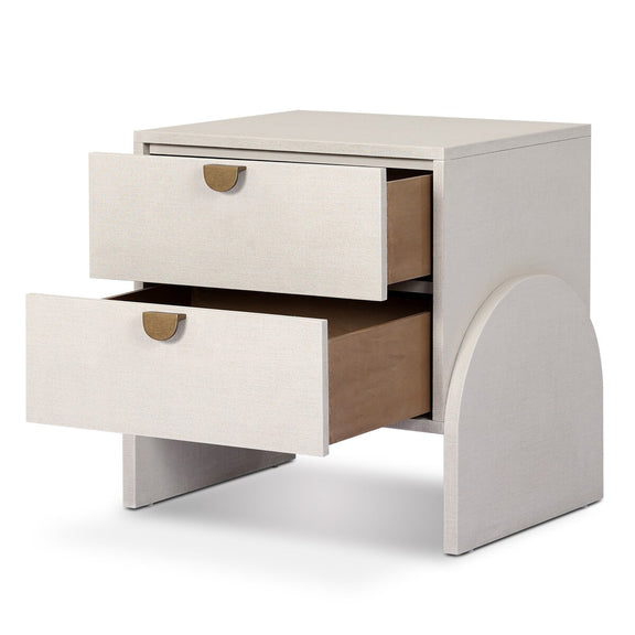 Cressida Nightstand - Ivory Painted Linen