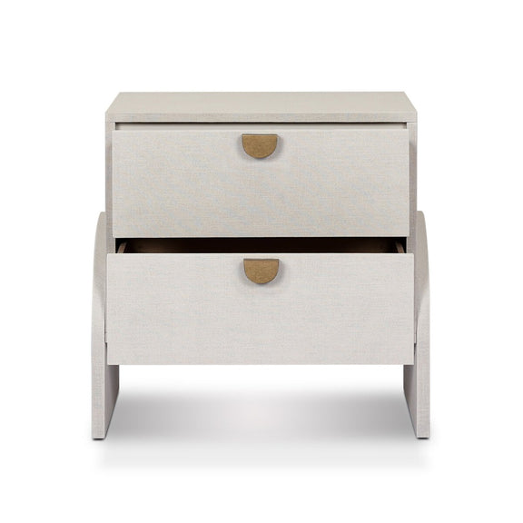 Cressida Nightstand - Ivory Painted Linen