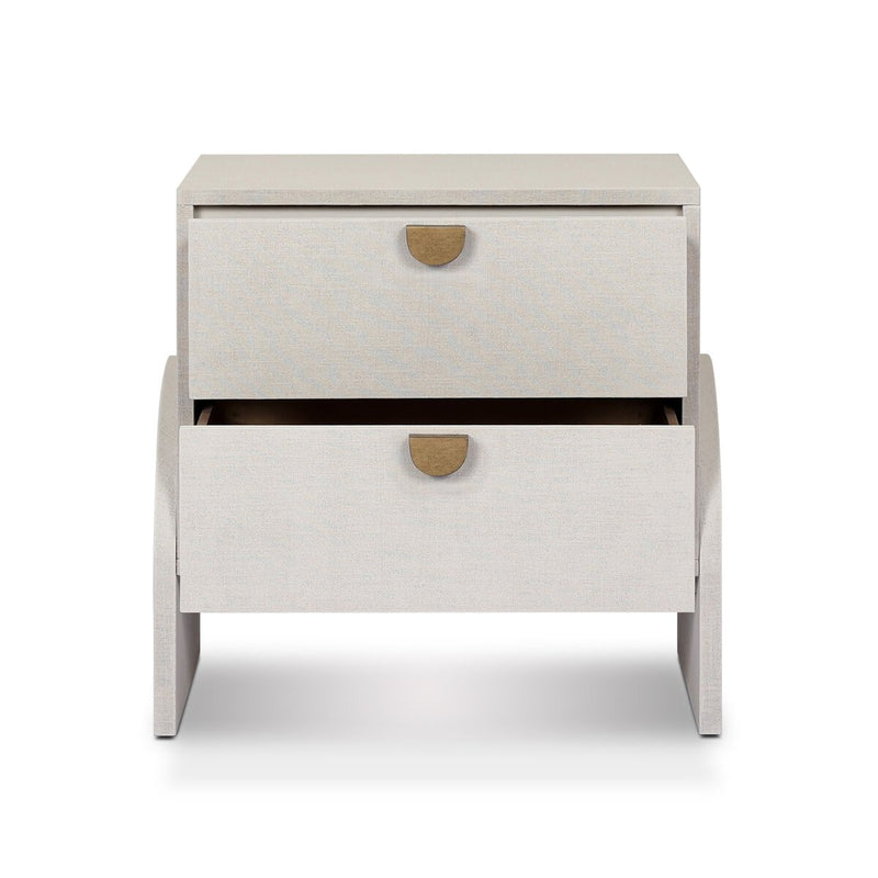 Cressida Nightstand - Ivory Painted Linen