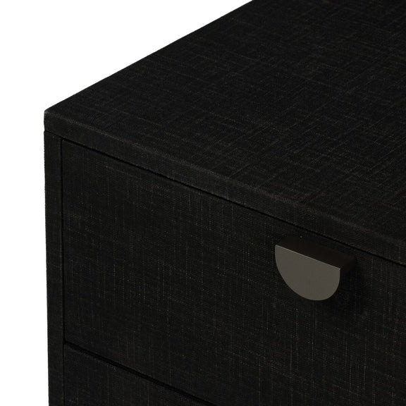 Cressida Nightstand - Black Linen