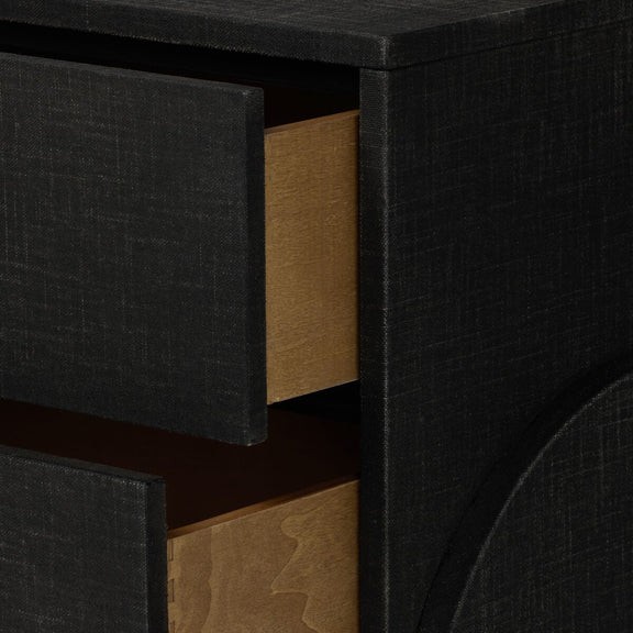 Cressida Nightstand - Black Linen