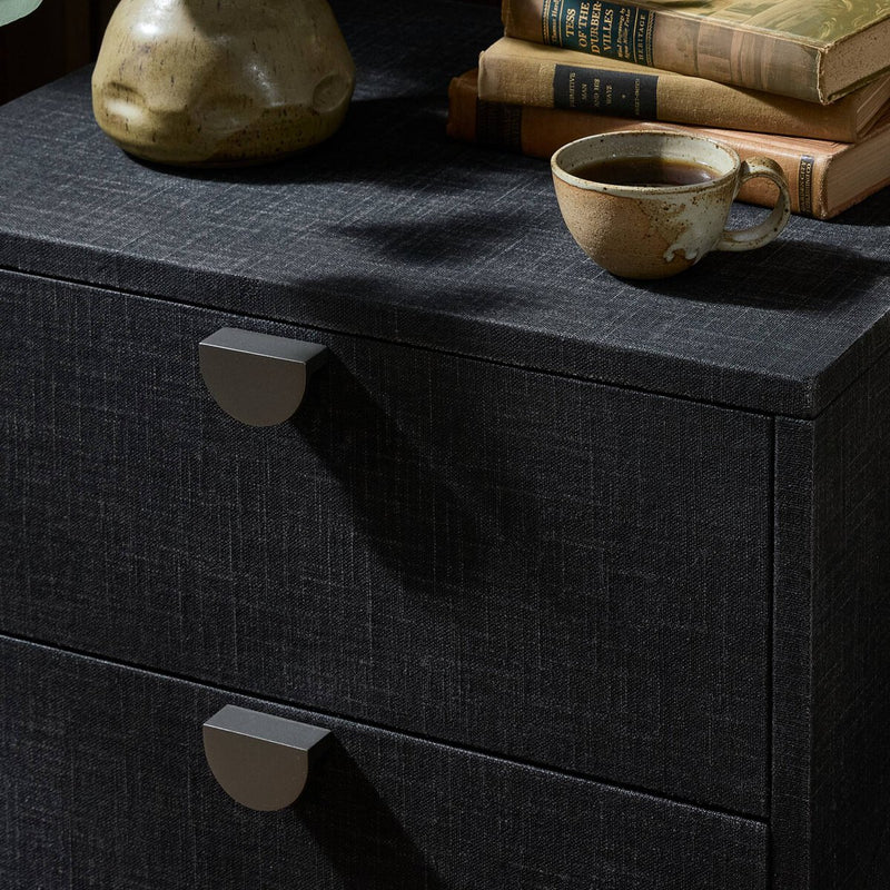 Cressida Nightstand - Black Linen