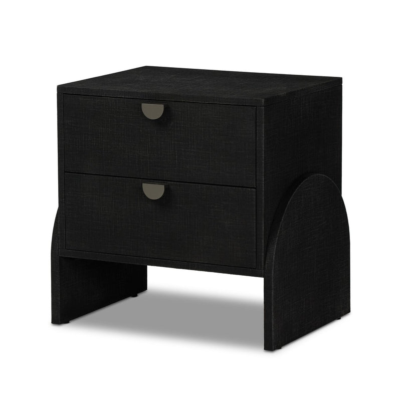 Cressida Nightstand - Black Linen